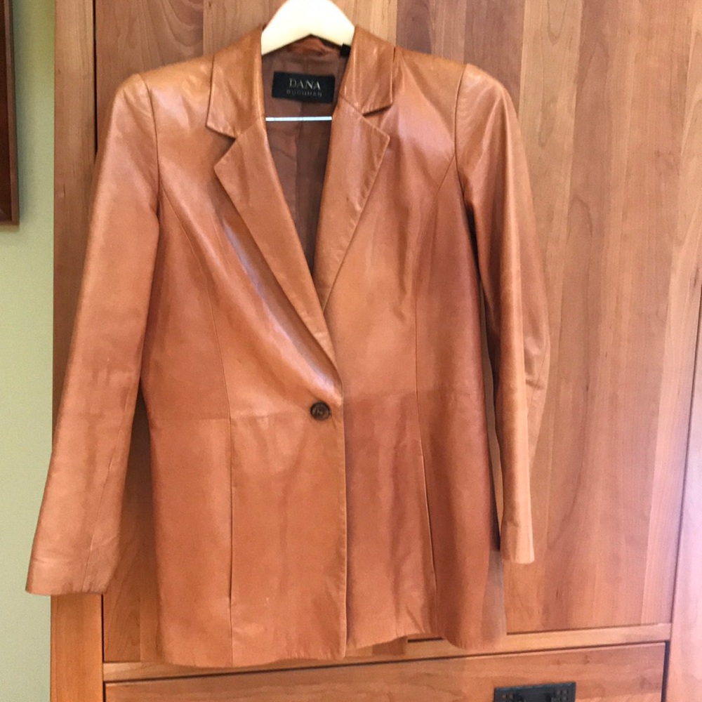 Dana Buchman Leather Jacket/Blazer